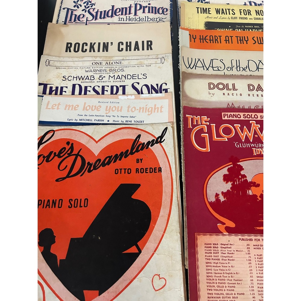 Sheet Music Bulk Lot Vintage Piano Solo Gospel Barbershop Classical Ephemera